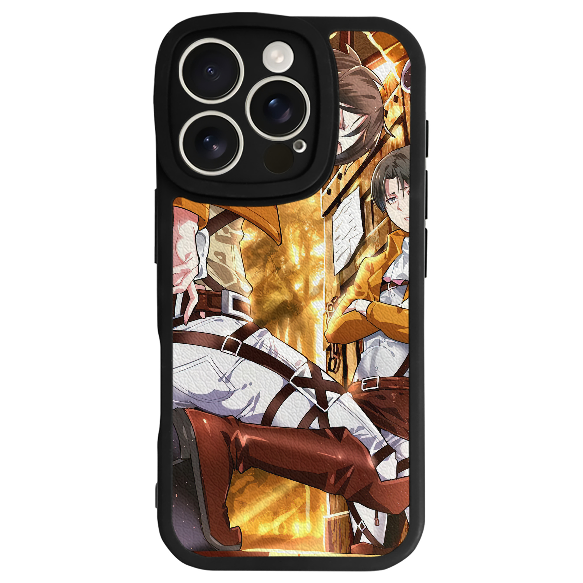 （画像用） 進撃の巨人 Attack on Titan 【iPhone 16シリーズ対応】シリコンスマホケース（レザー調） 材質：シリコン